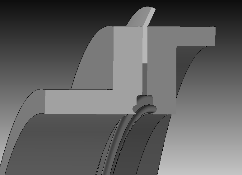 JB182  butterfly valve flange seal in the housing